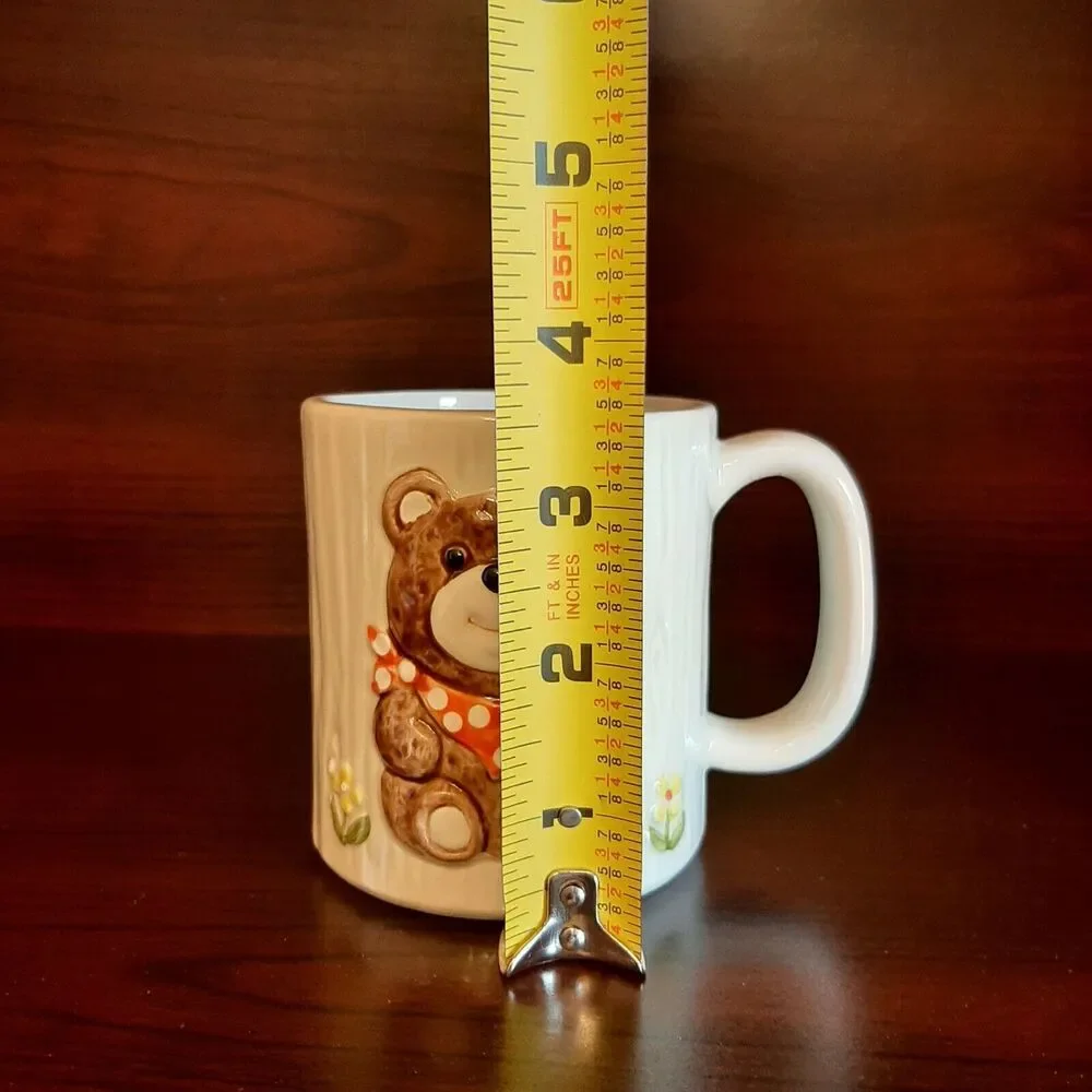 Vintage Otagiri 1983 Teddy Bear Coffee Mug cup Made in Japan Sticker Handpainted